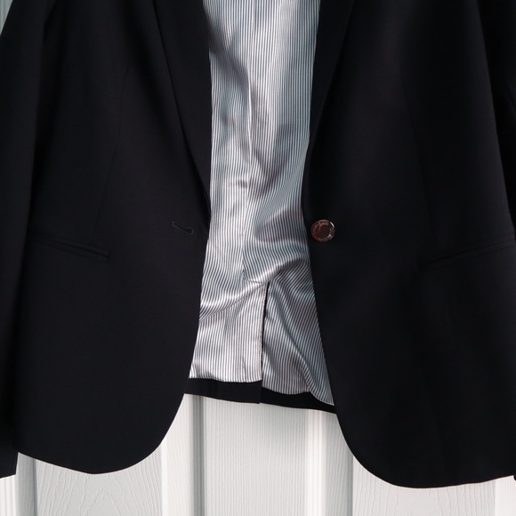 Calvin Klein Navy Button Blazer - Picture 2 of 16